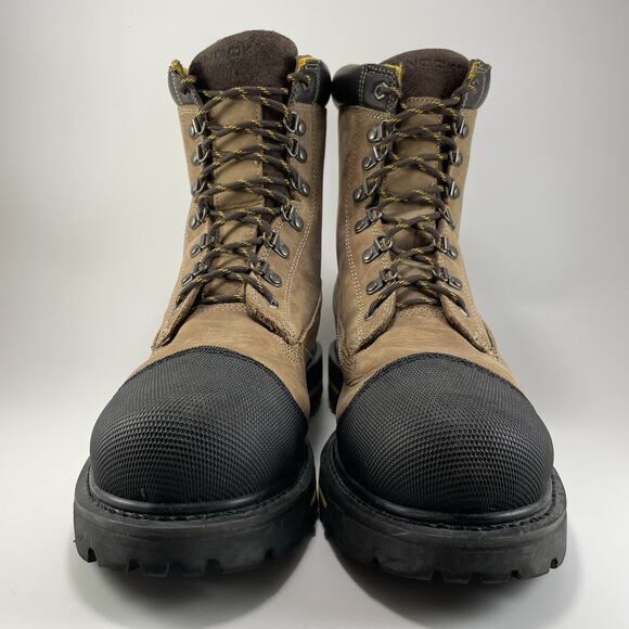 Chinook Footwear Tarantula 8” Work Boots Safety Toe Mens Size 11.5 Tan Lace Up - Picture 2 of 11